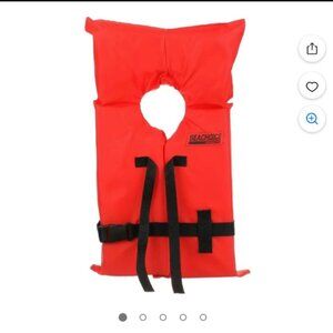 Seachoice Life Vest, Type Il Personal Flotation Device, Orange, Youth Size 50 to